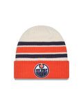 Edmonton Oilers NHL New Era Men Vintage Beanie Knit Hat product image 1, provided for visual reference and product detail