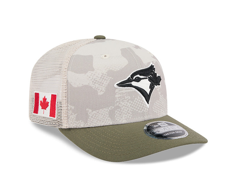 Toronto Blue Jays MLB New Era Men Camo 2-Tone 9Seventy Snapback Hat product image 1, provided for visual reference and