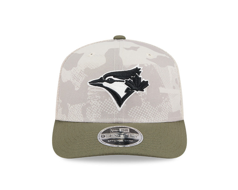 Toronto Blue Jays MLB New Era Men Camo 2-Tone 9Seventy Snapback Hat product image 6, provided for visual reference and