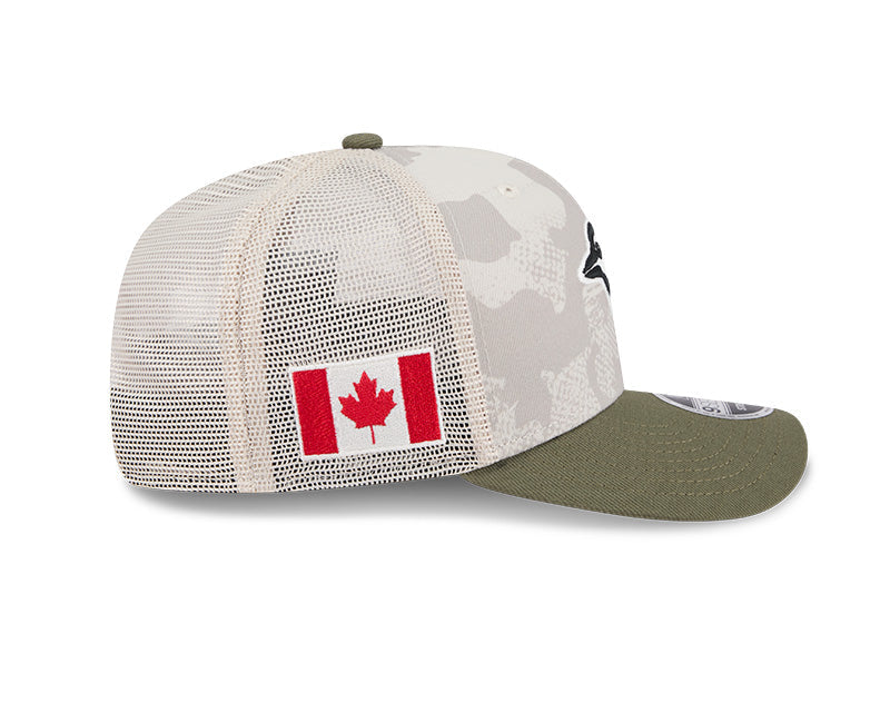 Toronto Blue Jays MLB New Era Men Camo 2-Tone 9Seventy Snapback Hat product image 4, provided for visual reference and
