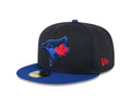 Toronto Blue Jays MLB New Era Men Navy/Royal 59Fifty 2024 City Connect Fitted Hat product image 1, provided for visual