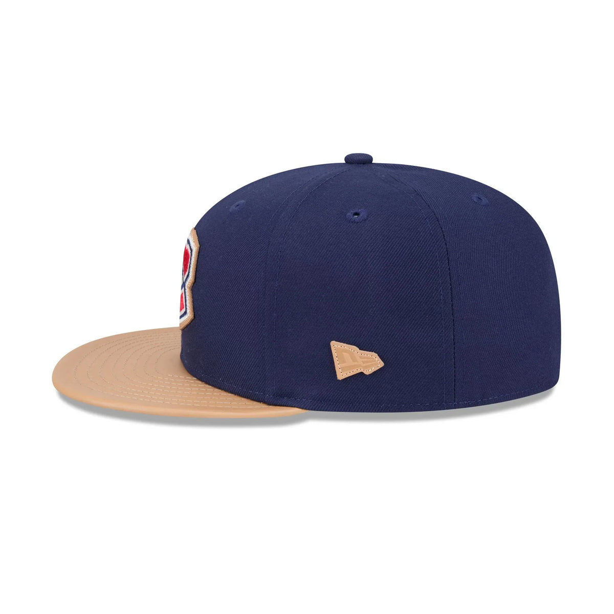 Montreal Canadiens NHL New Era Men Royal Blue/Beige 59Fifty Leather Fitted Hat product image 5, provided for visual