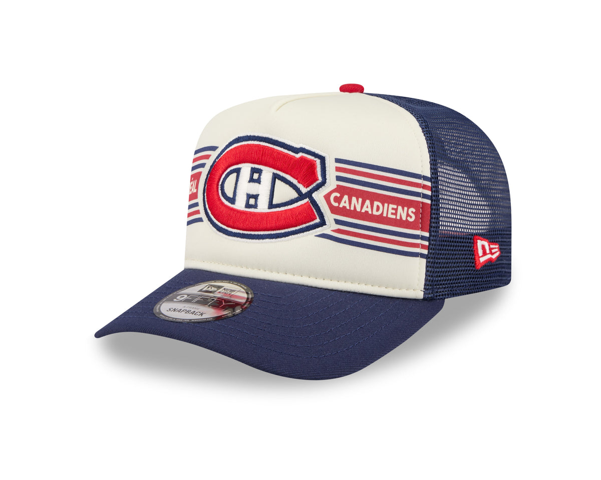 Montreal Canadiens NHL New Era Men 9Fifty A-Frame Banner Trucker Snapback product image 1, provided for visual reference and
