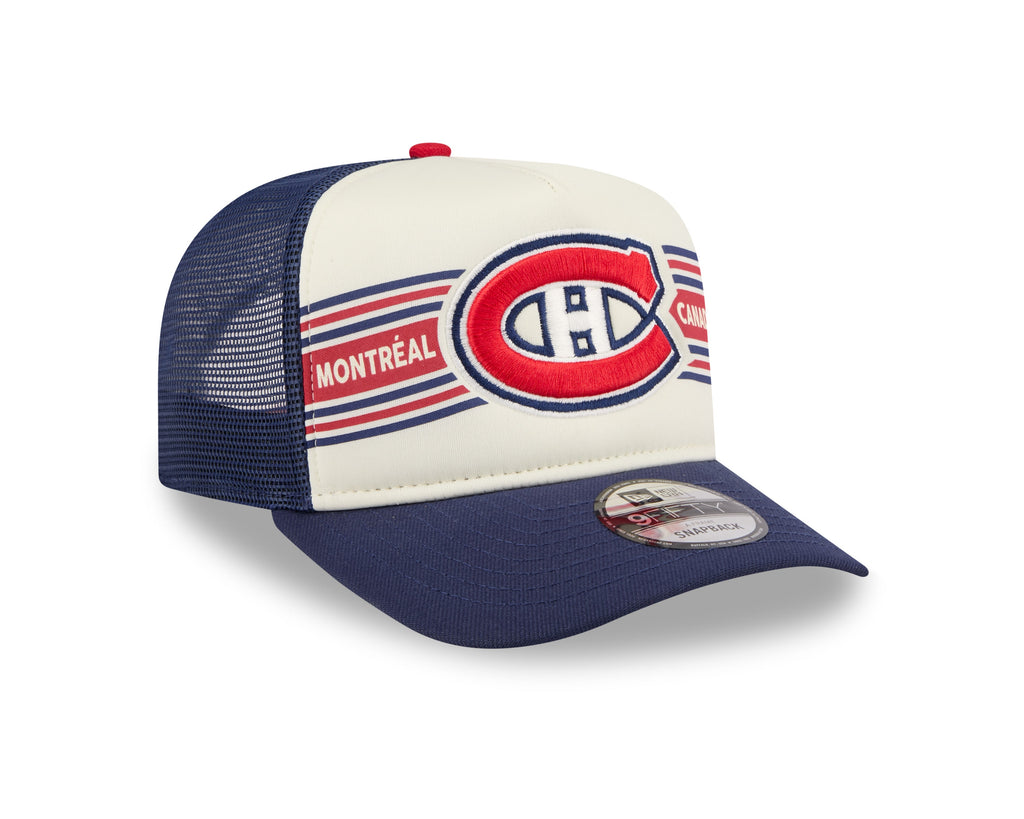 Montreal Canadiens NHL New Era Men 9Fifty A-Frame Banner Trucker Snapback product image 2, provided for visual reference and