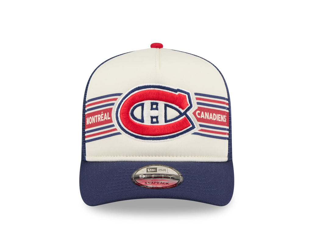 Montreal Canadiens NHL New Era Men 9Fifty A-Frame Banner Trucker Snapback product image 4, provided for visual reference and