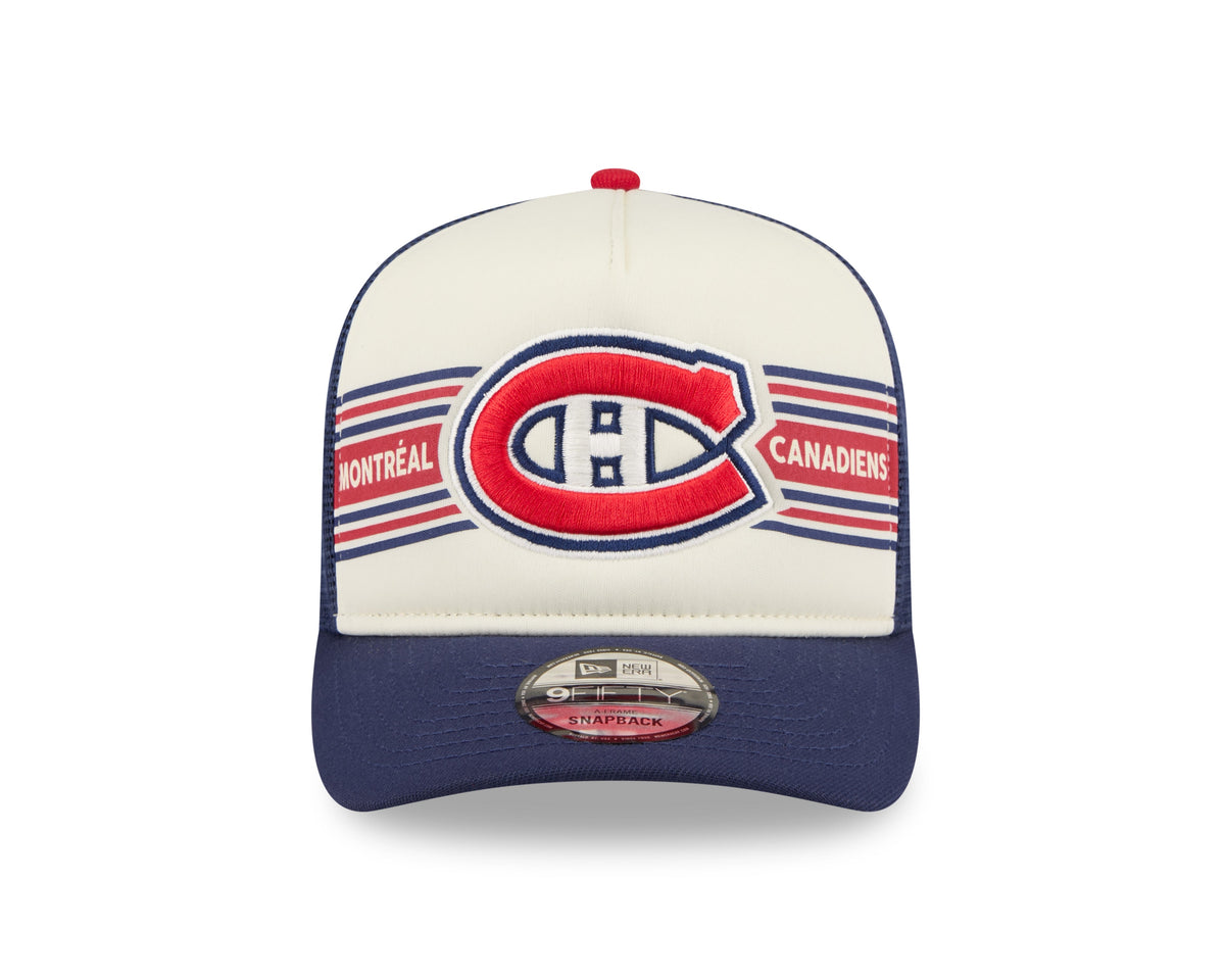 Montreal Canadiens NHL New Era Men 9Fifty A-Frame Banner Trucker Snapback product image 4, provided for visual reference and