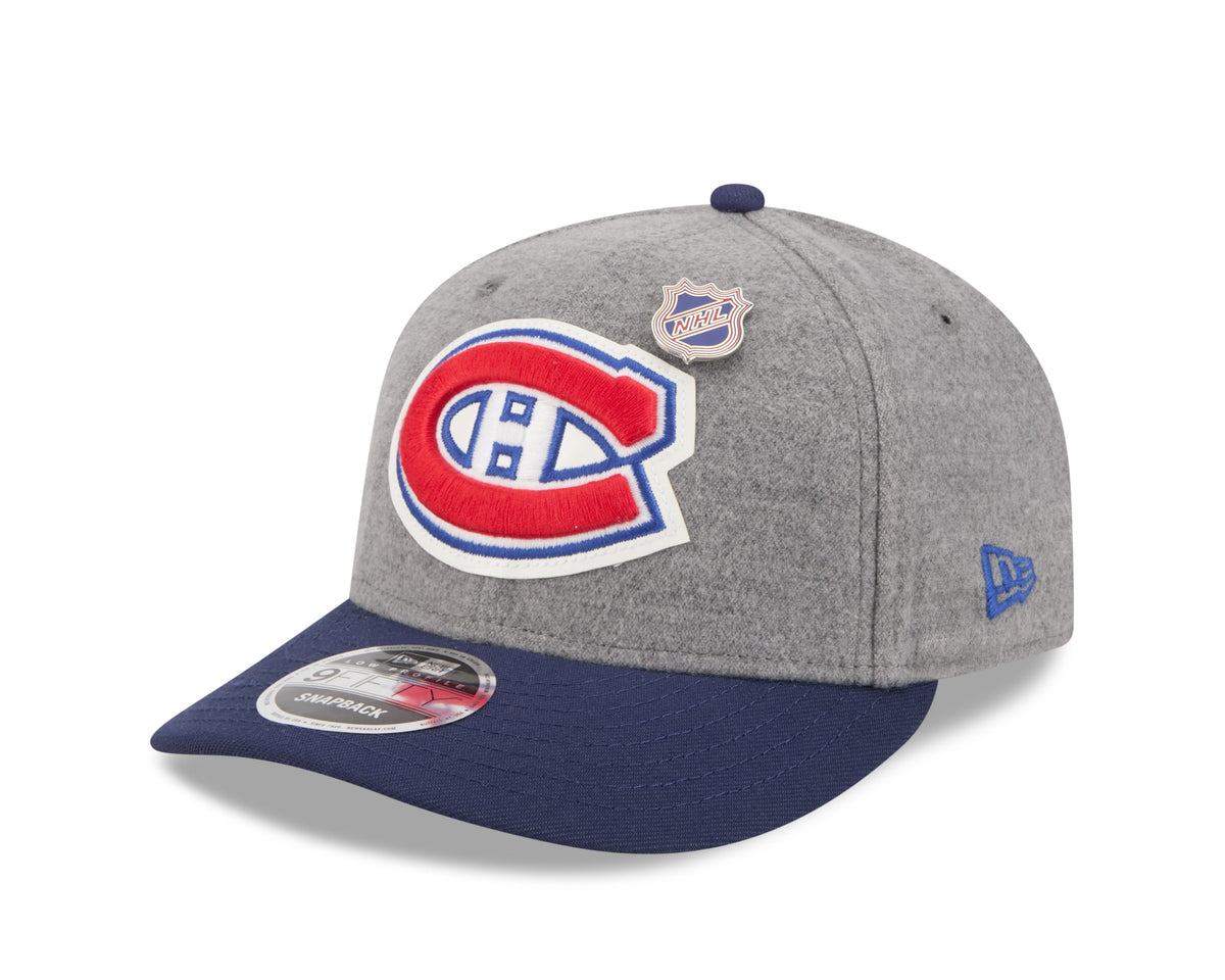 Montreal Canadiens NHL New Era Men Grey Melton 9Fifty Wool Snapback product image 4, provided for visual reference and