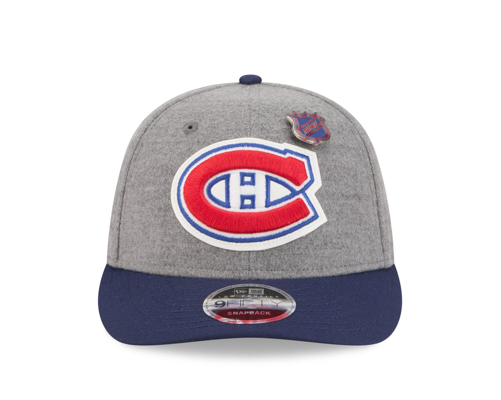 Montreal Canadiens NHL New Era Men Grey Melton 9Fifty Wool Snapback product image 5, provided for visual reference and