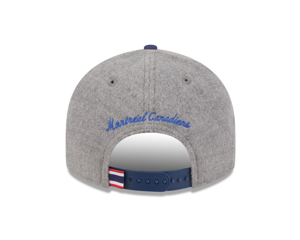 Montreal Canadiens NHL New Era Men Grey Melton 9Fifty Wool Snapback product image 2, provided for visual reference and