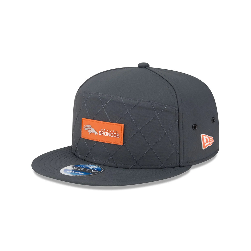 Denver Broncos NFL New Era Men Charcoal 9Fifty 2025 Sideline Split Panel Snapback product image 1, provided for visual