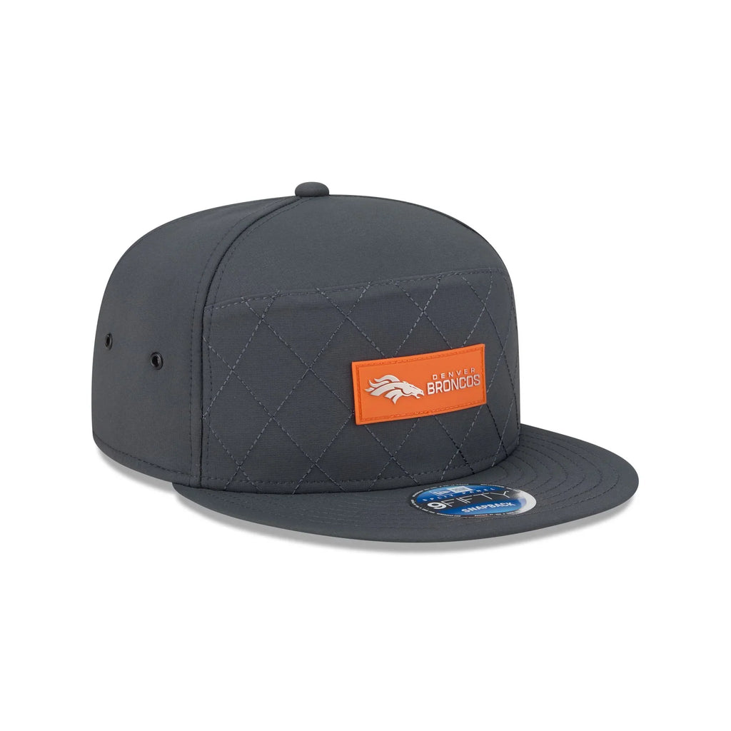 Denver Broncos NFL New Era Men Charcoal 9Fifty 2025 Sideline Split Panel Snapback product image 3, provided for visual