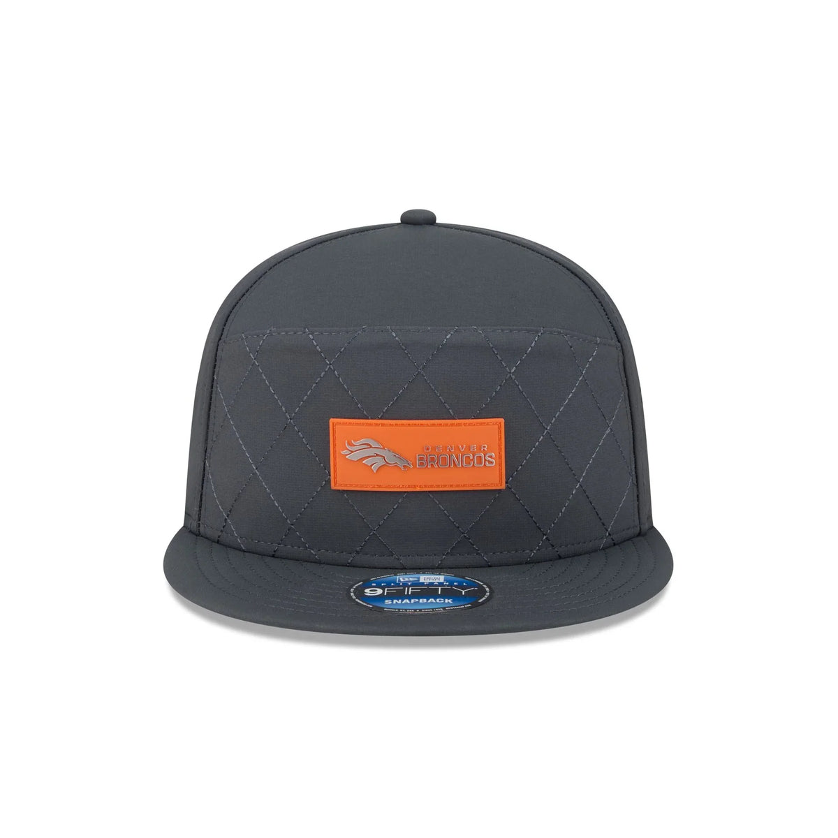 Denver Broncos NFL New Era Men Charcoal 9Fifty 2025 Sideline Split Panel Snapback product image 4, provided for visual
