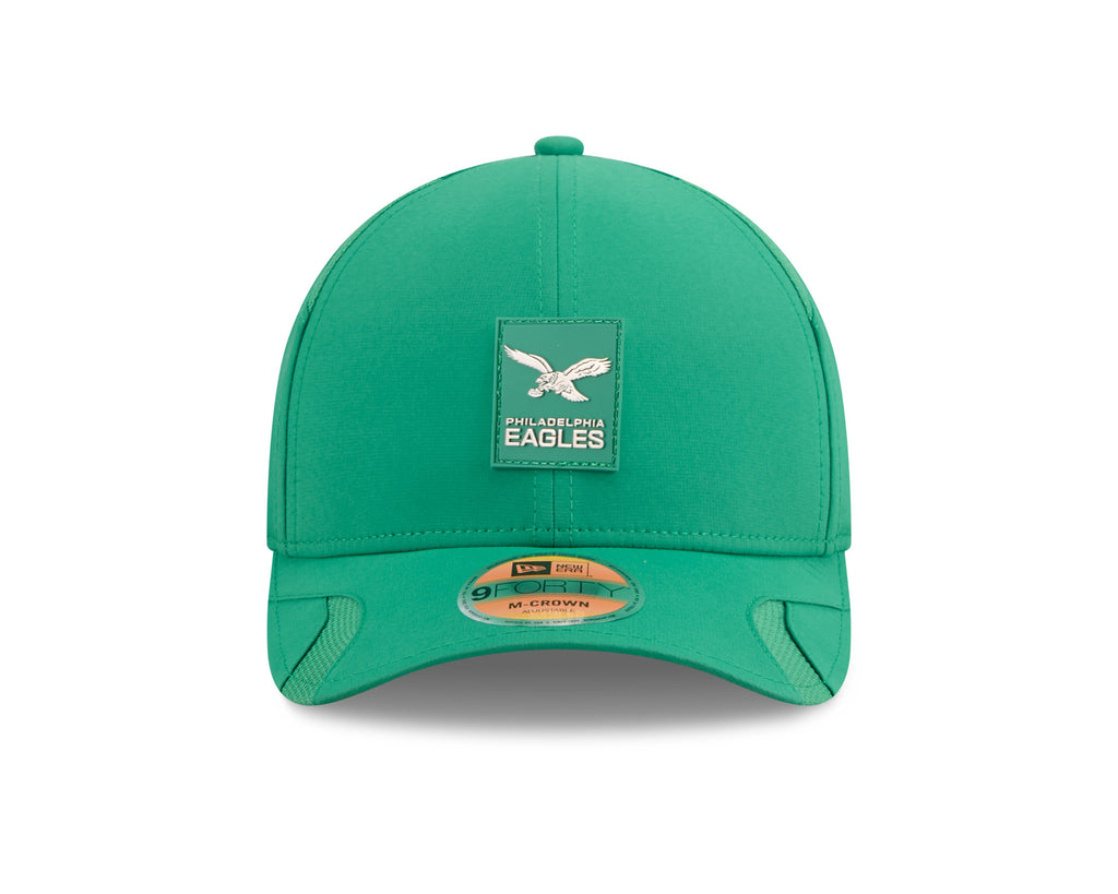 Philadelphia Eagles NFL New Era Men Green 9Forty 2025 Sideline M-Crown Snapback product image 6, provided for visual