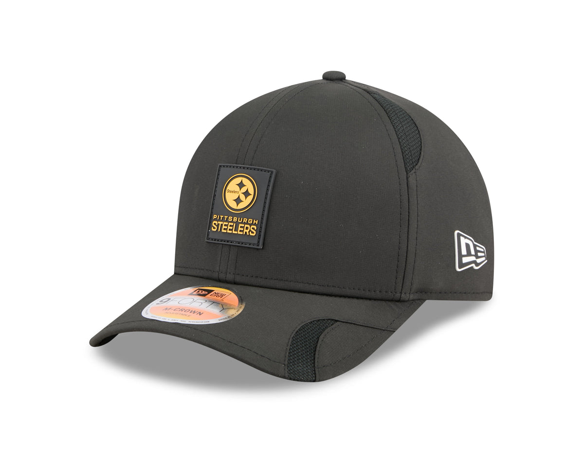 Pittsburgh Steelers NFL New Era Men Black 9Forty 2025 Sideline M-Crown Snapback product image 1, provided for visual