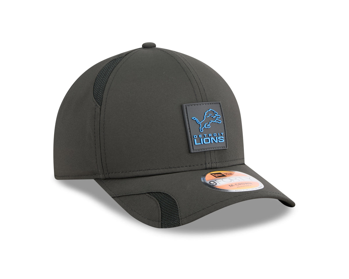 Detroit Lions NFL New Era Men Black 9Forty 2025 Sideline M-Crown Snapback product image 6, provided for visual reference and