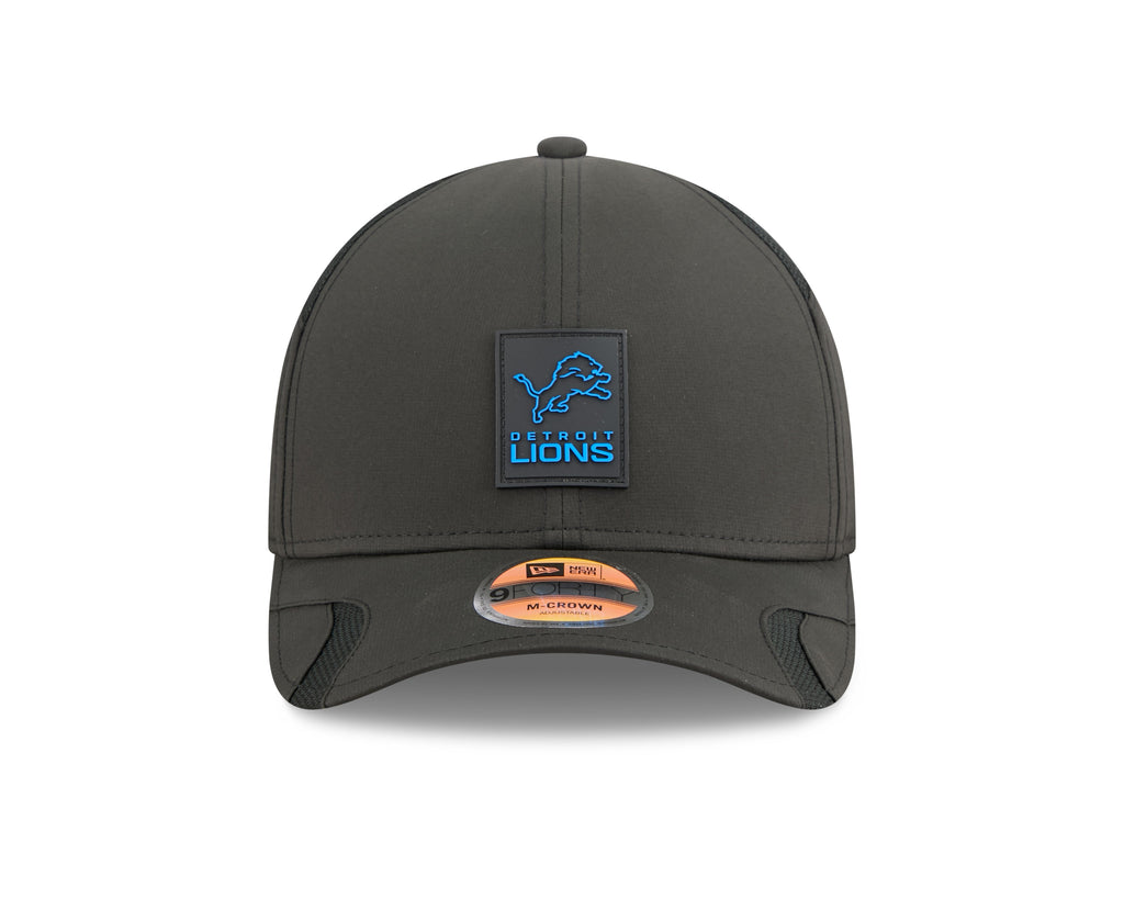 Detroit Lions NFL New Era Men Black 9Forty 2025 Sideline M-Crown Snapback product image 7, provided for visual reference and