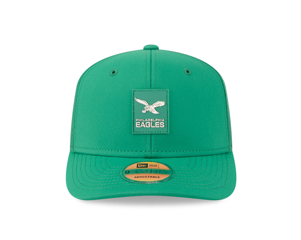 Philadelphia Eagles NFL New Era Men Green 9Seventy 2025 Sideline Hot Weather Trucker Snapback product image 7, provided for