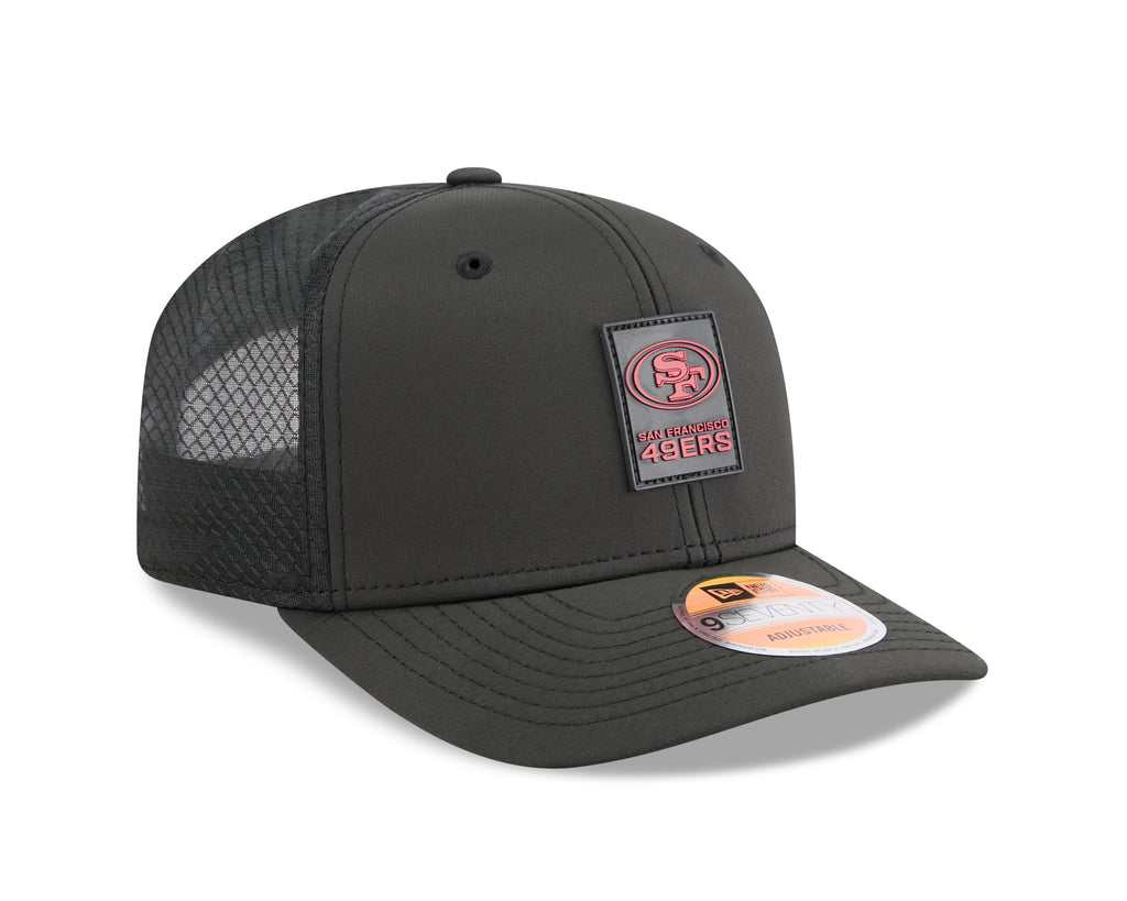 San Francisco 49ers NFL New Era Men Black Charcoal 9Seventy 2025 Sideline Hot Weather Trucker Snapback product image 6,
