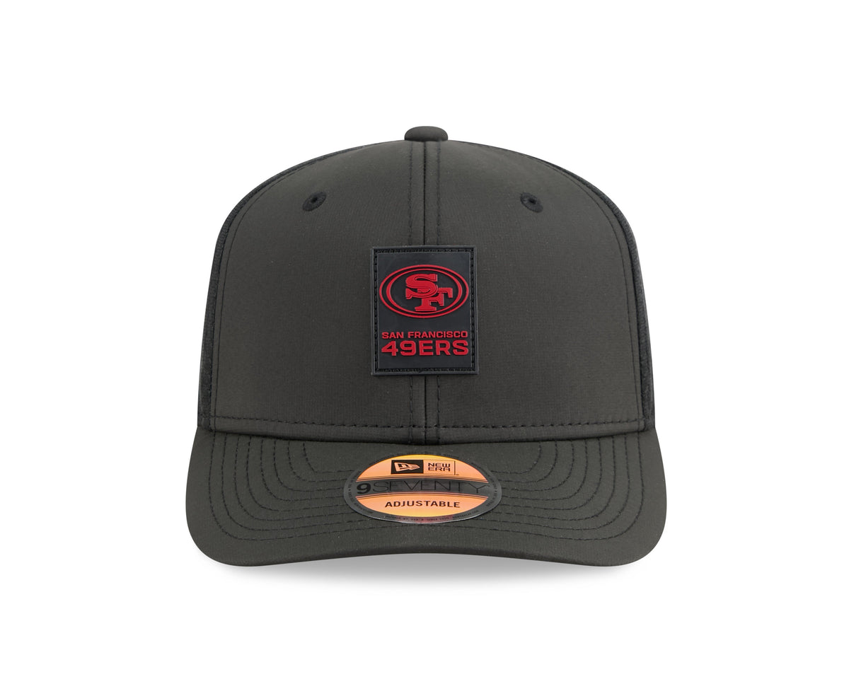 San Francisco 49ers NFL New Era Men Black Charcoal 9Seventy 2025 Sideline Hot Weather Trucker Snapback product image 7,
