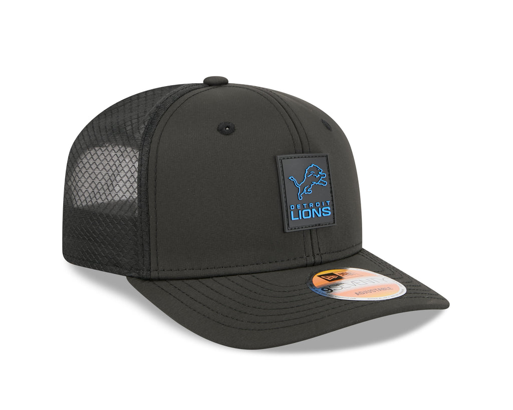 Detroit Lions NFL New Era Men Black 9Seventy 2025 Sideline Hot Weather Trucker Snapback product image 6, provided for visual