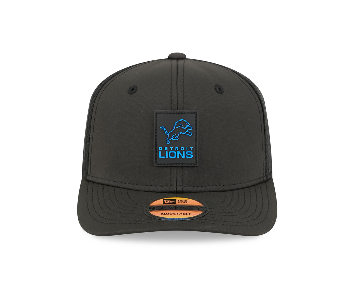 Detroit Lions NFL New Era Men Black 9Seventy 2025 Sideline Hot Weather Trucker Snapback product image 7, provided for visual