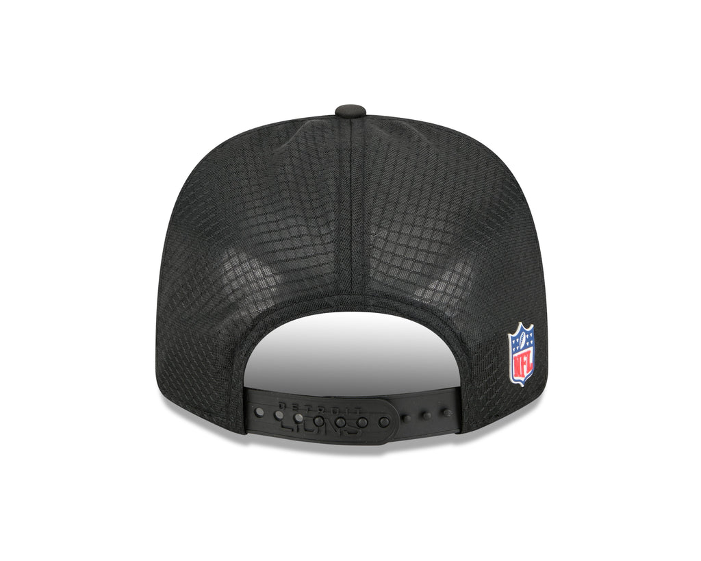 Detroit Lions NFL New Era Men Black 9Seventy 2025 Sideline Hot Weather Trucker Snapback product image 2, provided for visual