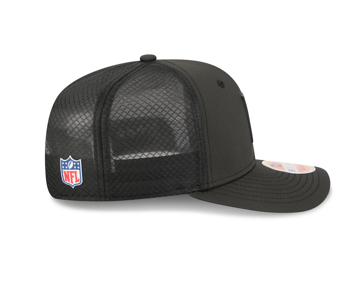 Detroit Lions NFL New Era Men Black 9Seventy 2025 Sideline Hot Weather Trucker Snapback product image 4, provided for visual