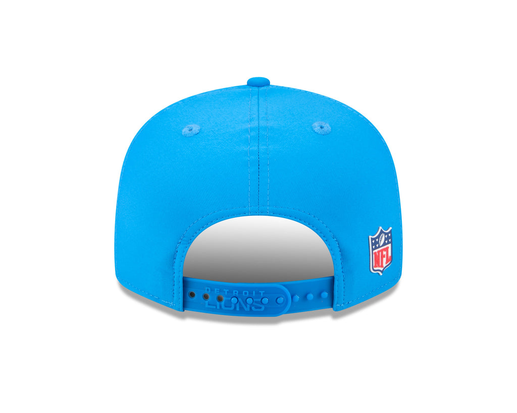 Detroit Lions NFL New Era Men Light Blue 9Fifty 2025 Sideline Hot Weather Split Panel Snapback product image 2, provided for