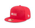Kansas City Chiefs NFL New Era Men Red 9Fifty 2025 Sideline Hot Weather Split Panel Snapback product image 1, provided for