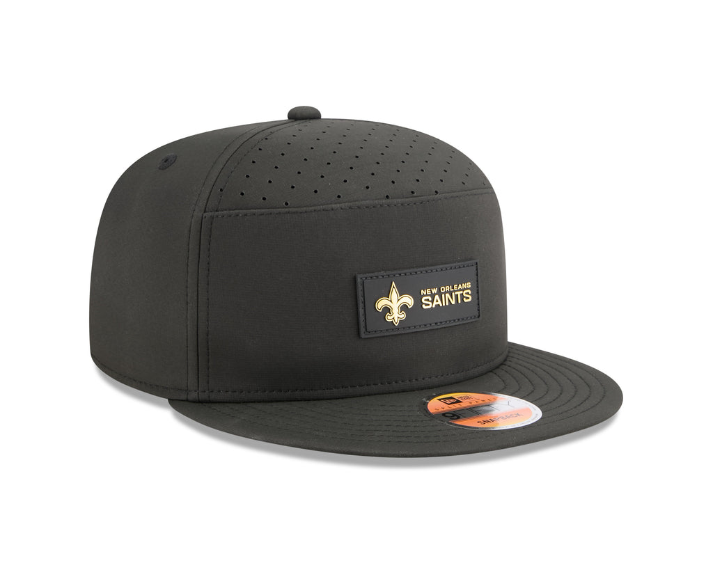 New Orleans Saints NFL New Era Men Black 9Fifty 2025 Sideline Hot Weather Split Panel Snapback product image 4, provided for