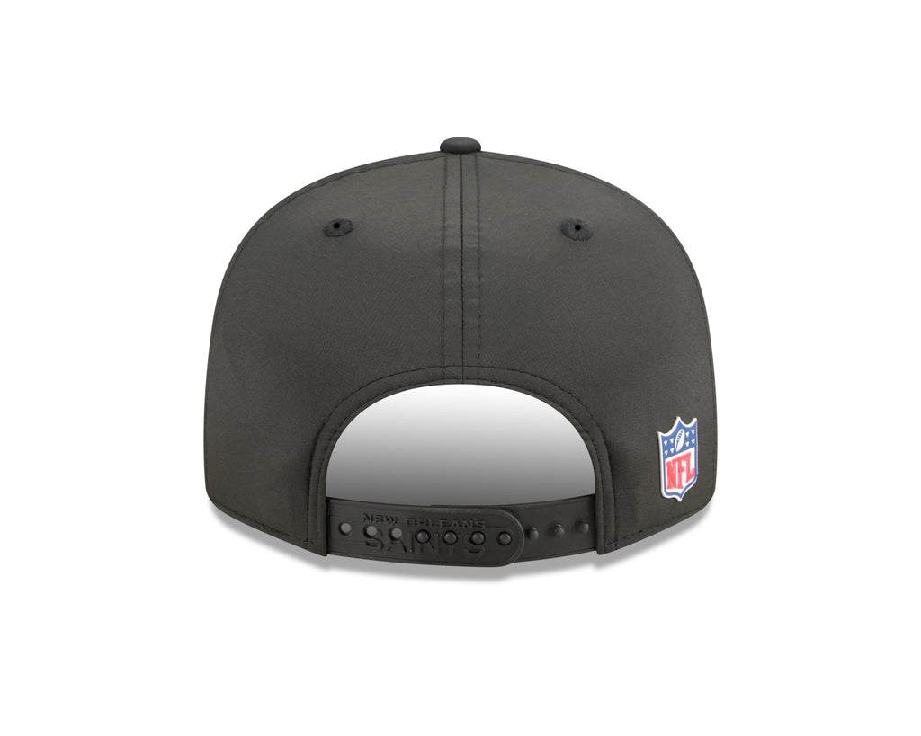 New Orleans Saints NFL New Era Men Black 9Fifty 2025 Sideline Hot Weather Split Panel Snapback product image 2, provided for