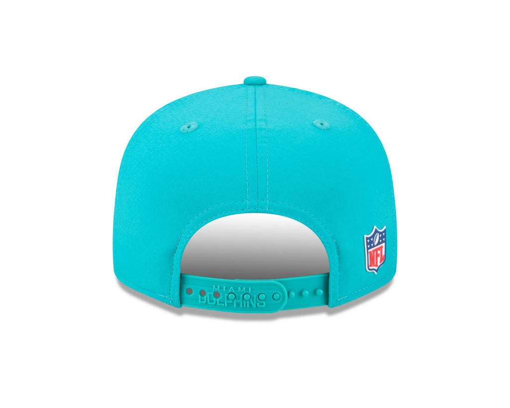 Miami Dolphins NFL New Era Men Teal 9Fifty 2025 Sideline Hot Weather Split Panel Snapback product image 2, provided for