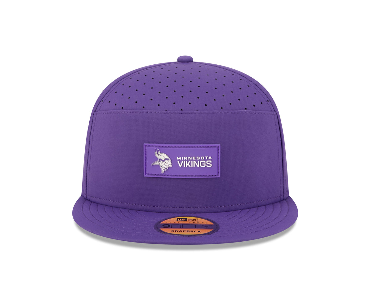 Minnesota Vikings NFL New Era Men Purple 9Fifty 2025 Sideline Hot Weather Split Panel Snapback product image 6, provided for