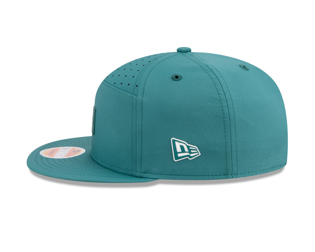 Philadelphia Eagles NFL New Era Men Green 9Fifty 2025 Sideline Hot Weather Split Panel Snapback product image 6, provided