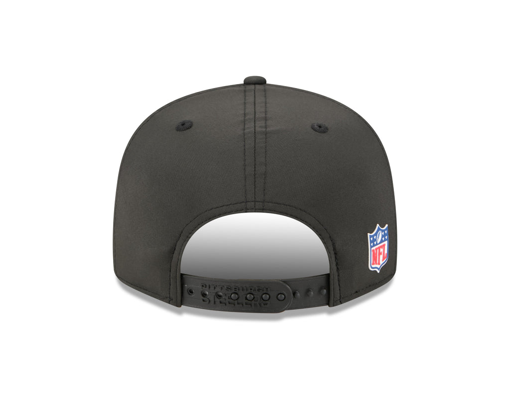 Pittsburgh Steelers NFL New Era Men Black 9Fifty 2025 Sideline Hot Weather Split Panel Snapback product image 2, provided
