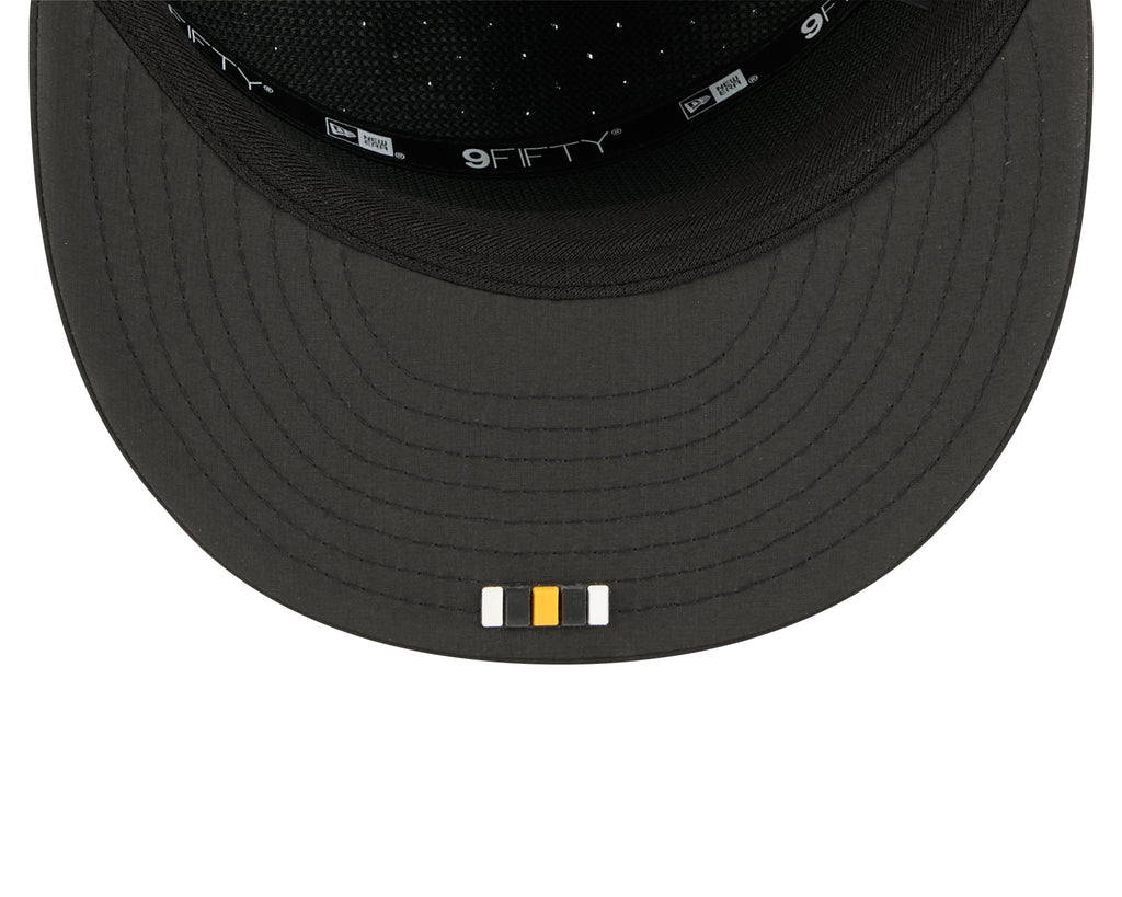 Pittsburgh Steelers NFL New Era Men Black 9Fifty 2025 Sideline Hot Weather Split Panel Snapback product image 6, provided