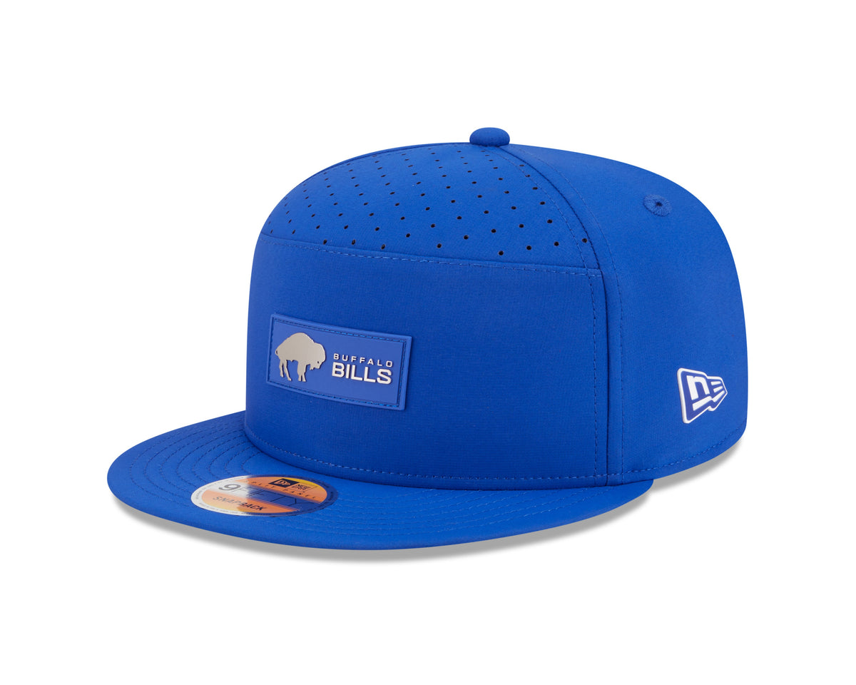 Buffalo Bills NFL New Era Men Royal Blue 9Fifty 2025 Sideline Hot Weather Split Panel Snapback product image 1, provided for
