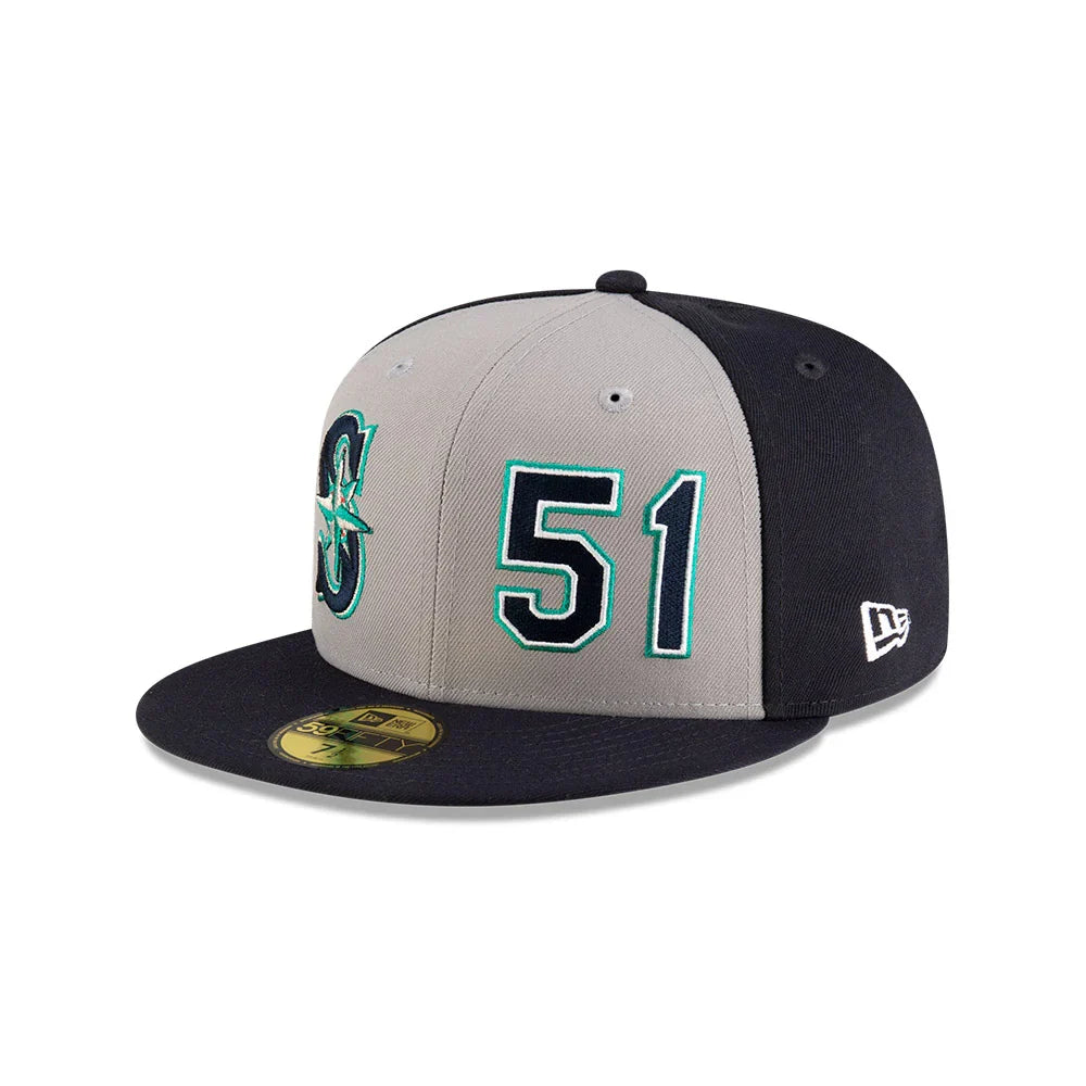 Ichiro Suzuki Hall Of Fame 2025 Seattle Mariners MLB New Era Men Navy/Grey 59Fifty Fitted Hat product image 4, provided for