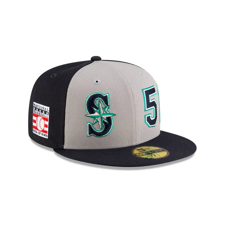 Ichiro Suzuki Hall Of Fame 2025 Seattle Mariners MLB New Era Men Navy/Grey 59Fifty Fitted Hat product image 1, provided for