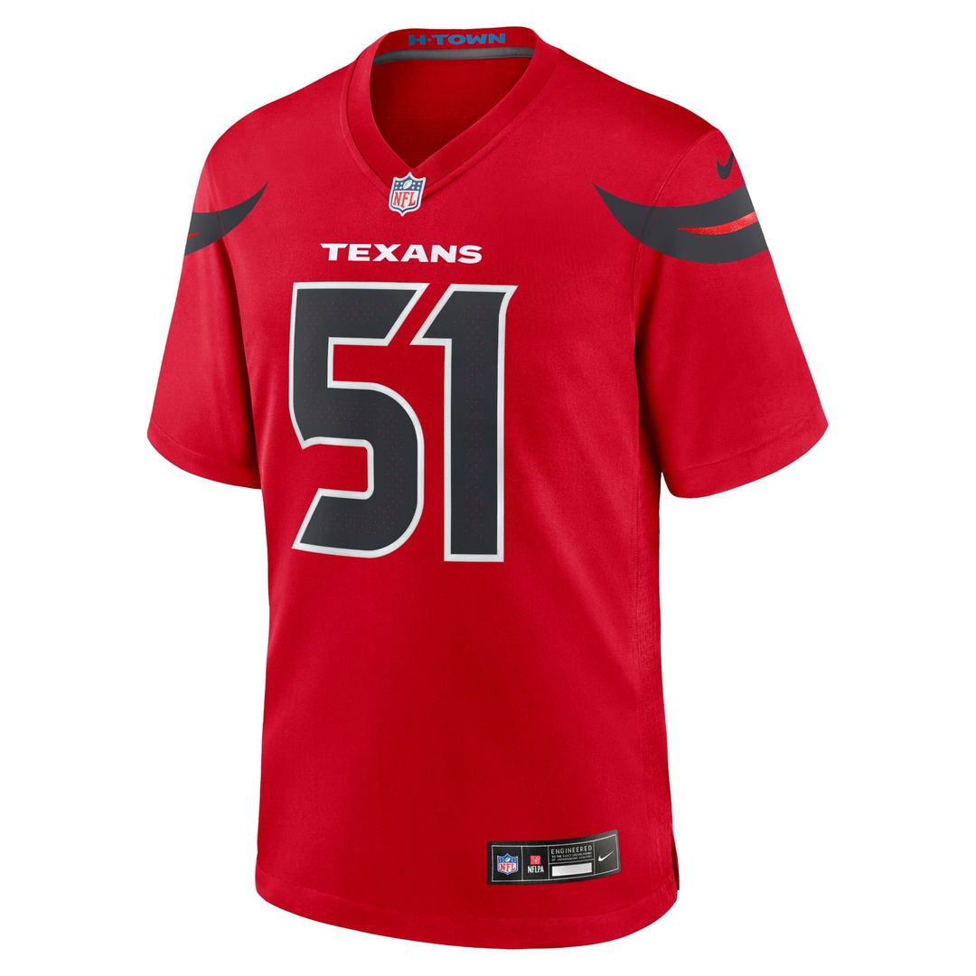 Houston Texans Will Anderson Jr. Nike Red Alternate Game product image 2