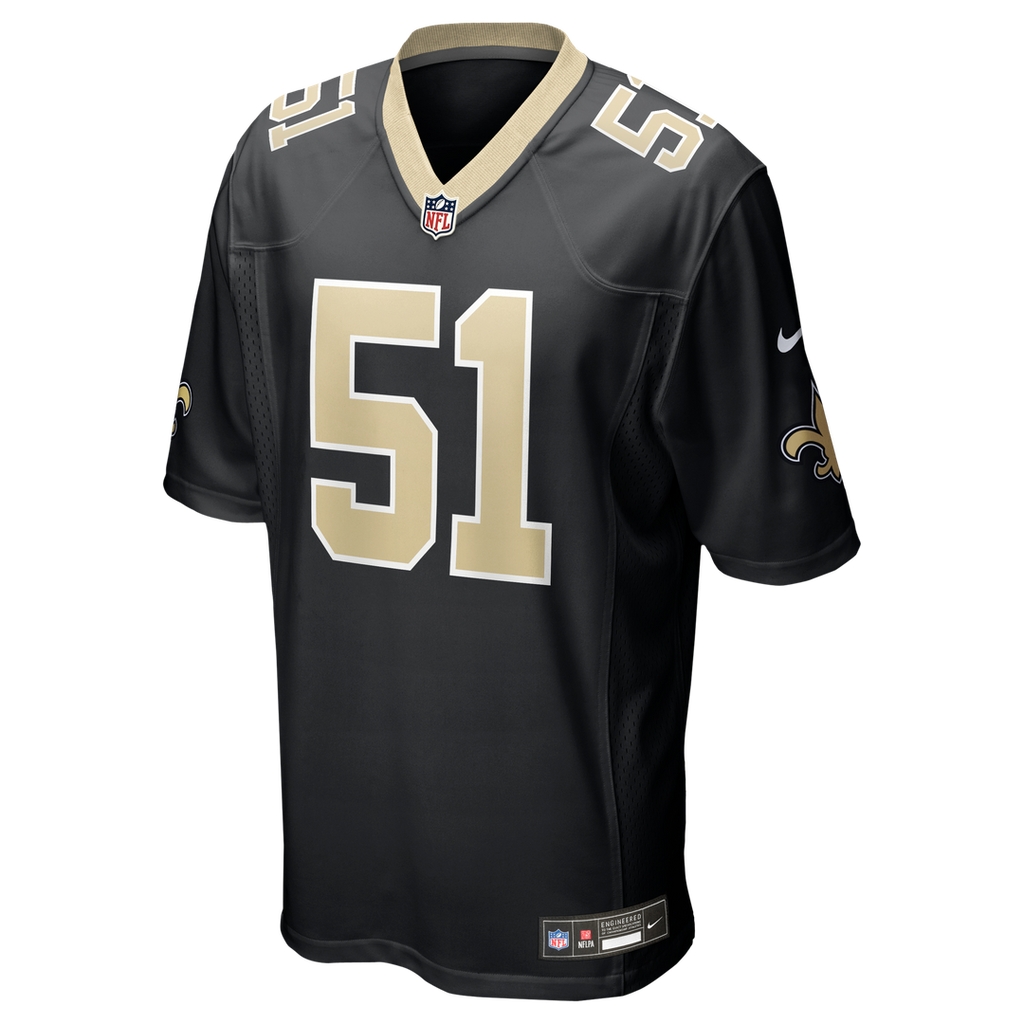 New Orleans Saints Cesar Ruiz Nike Black Game Jersey product image 2