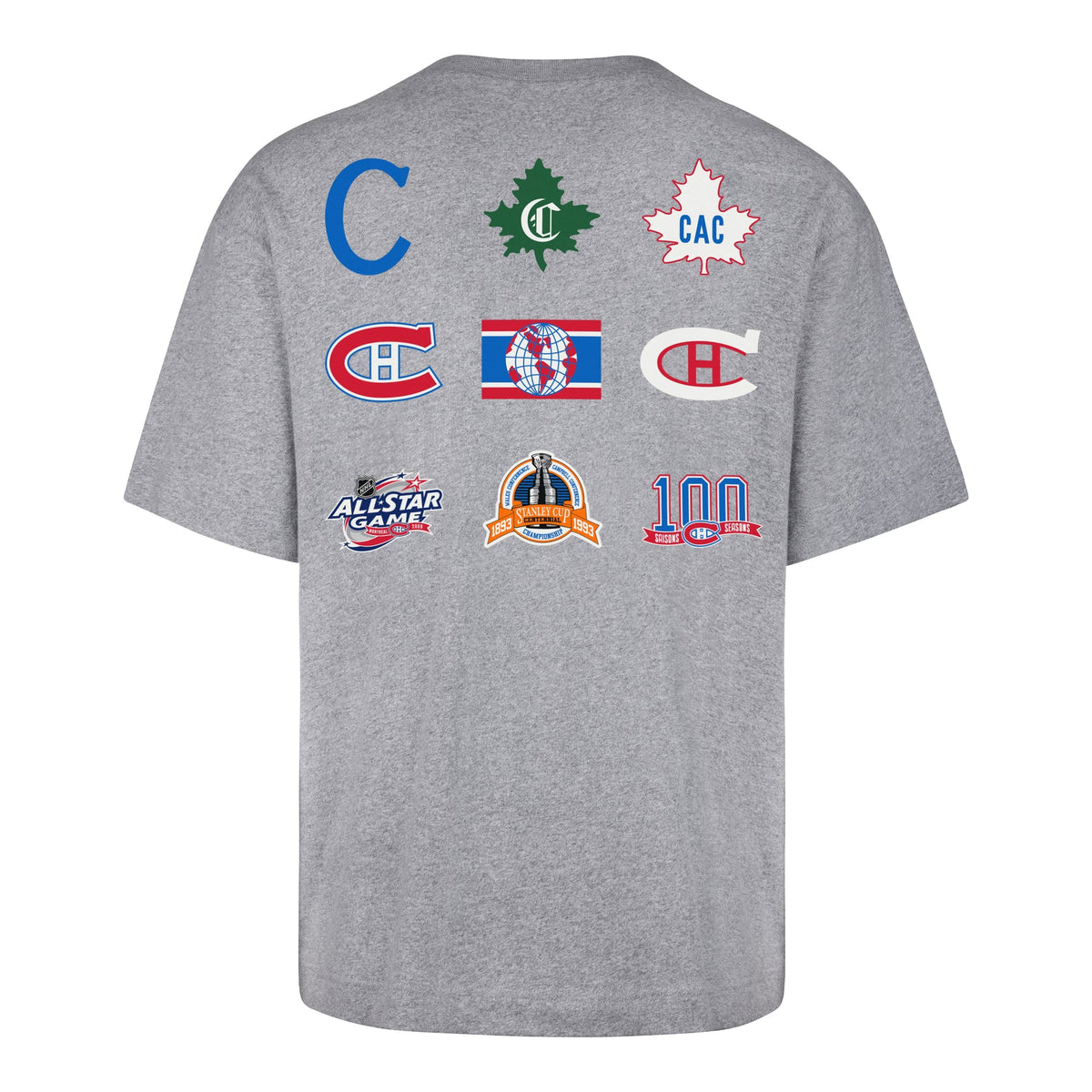 Montreal Canadiens NHL 47 Brand Men Athletic Grey History Lock Foundation T-Shirt product image 1, provided for visual