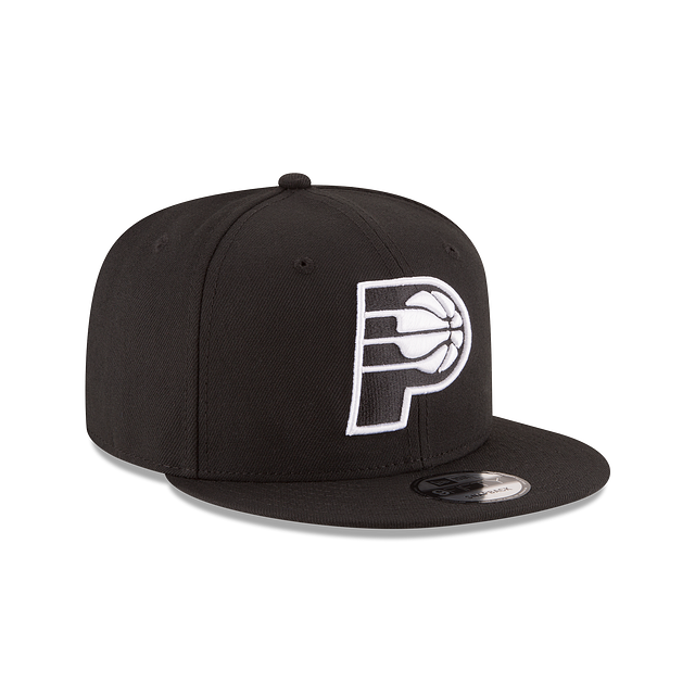 Indiana Pacers NBA New Era Men Black/White 9Fifty Basic Snapback product image 6, provided for visual reference and product