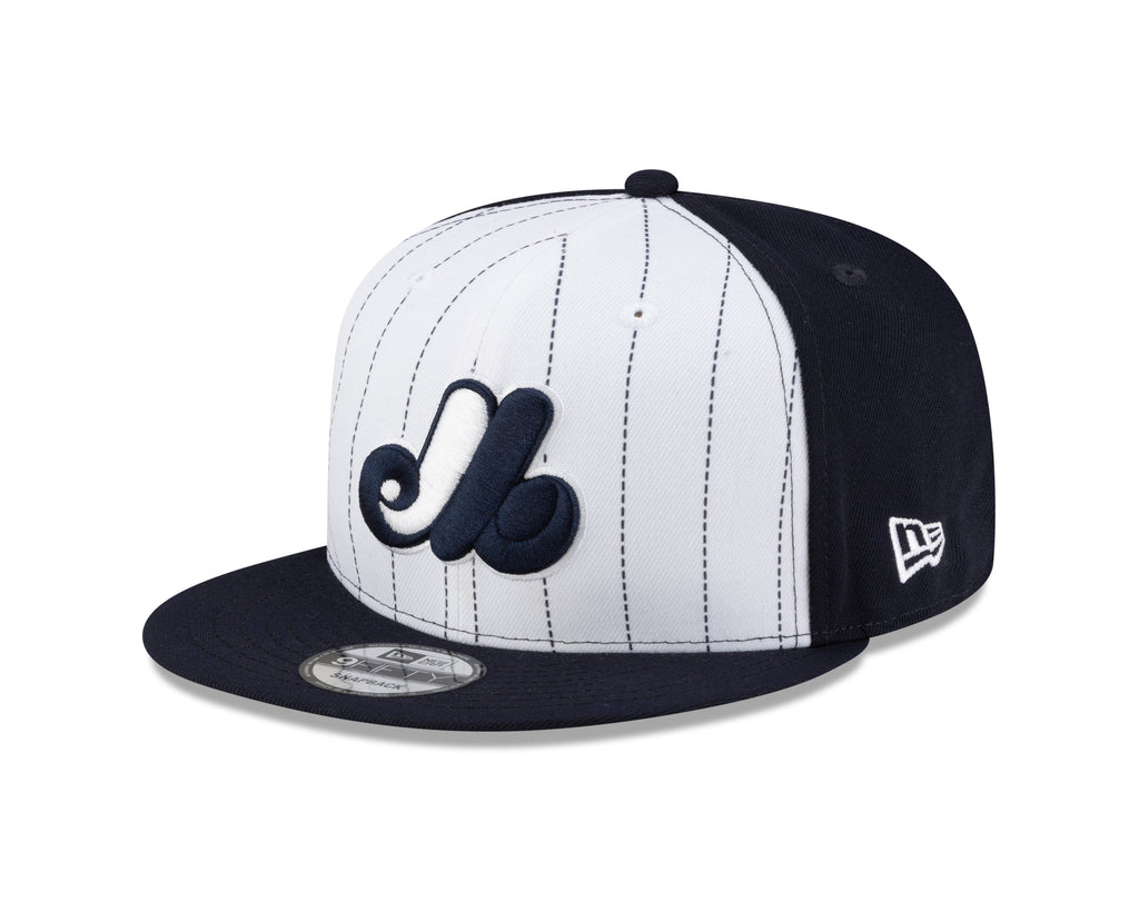 Montreal Expos MLB New Era Men Navy 9Fifty Cooperstown Pinstripe Snapback product image 1, provided for visual reference and
