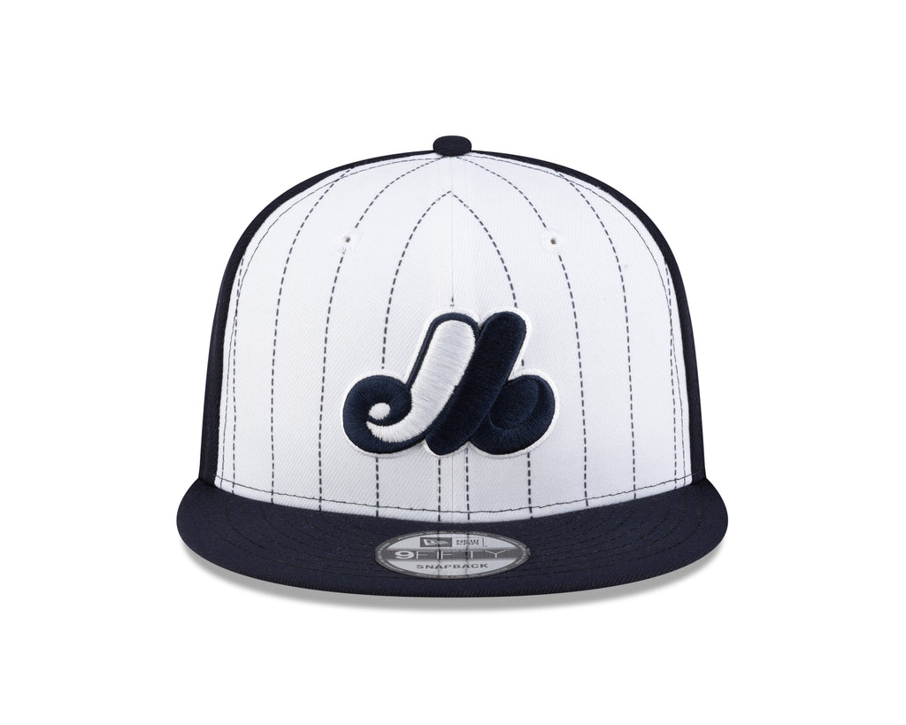 Montreal Expos MLB New Era Men Navy 9Fifty Cooperstown Pinstripe Snapback product image 6, provided for visual reference and
