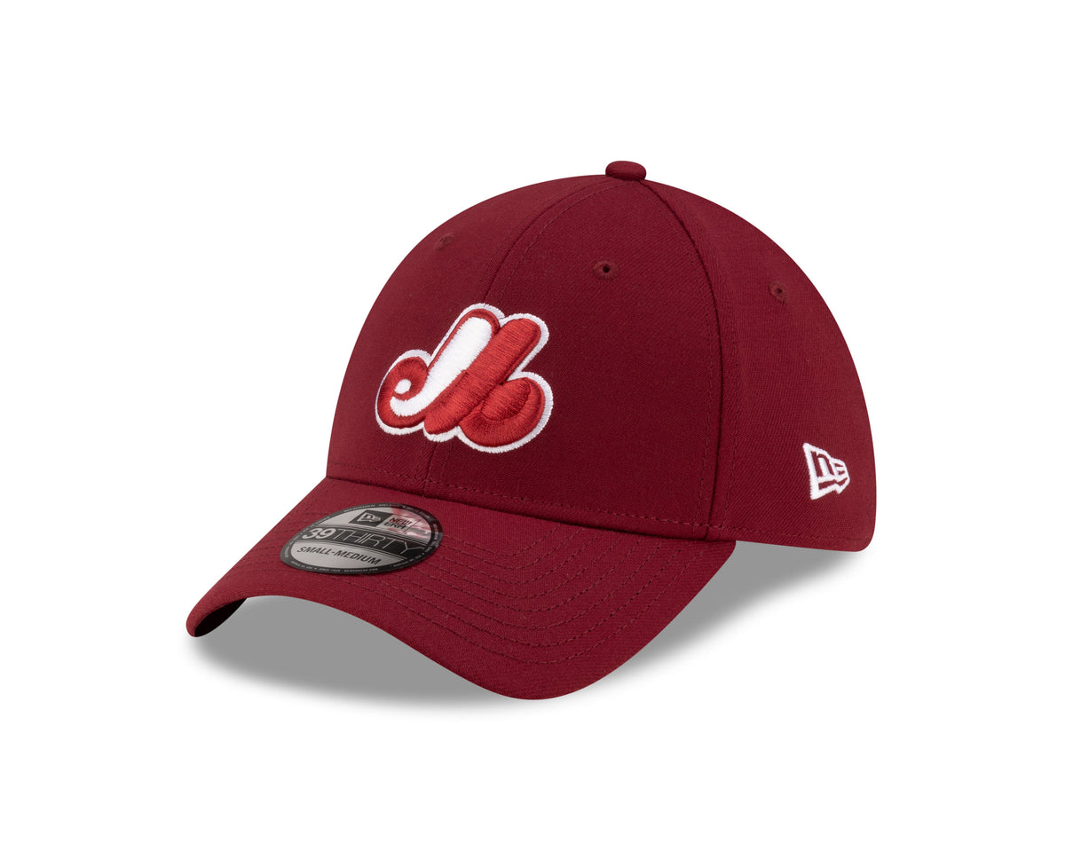 Montreal Expos MLB New Era Men Maroon 39Thirty Team Classic Stretch Fit Hat product image 1, provided for visual reference