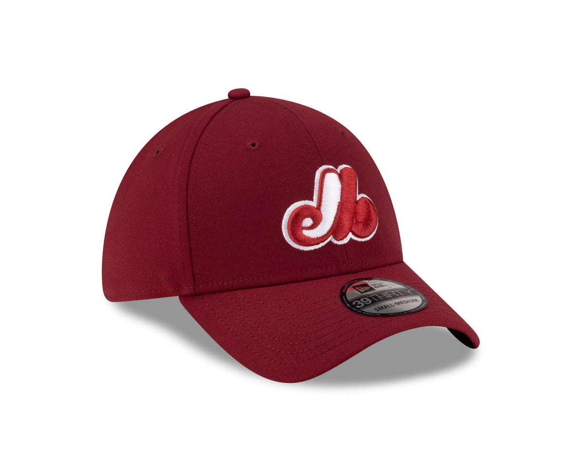 Montreal Expos MLB New Era Men Maroon 39Thirty Team Classic Stretch Fit Hat product image 6, provided for visual reference