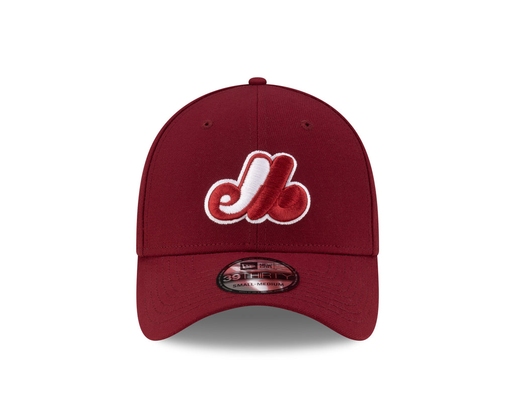 Montreal Expos MLB New Era Men Maroon 39Thirty Team Classic Stretch Fit Hat product image 7, provided for visual reference
