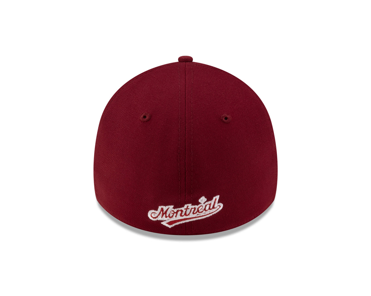 Montreal Expos MLB New Era Men Maroon 39Thirty Team Classic Stretch Fit Hat product image 2, provided for visual reference