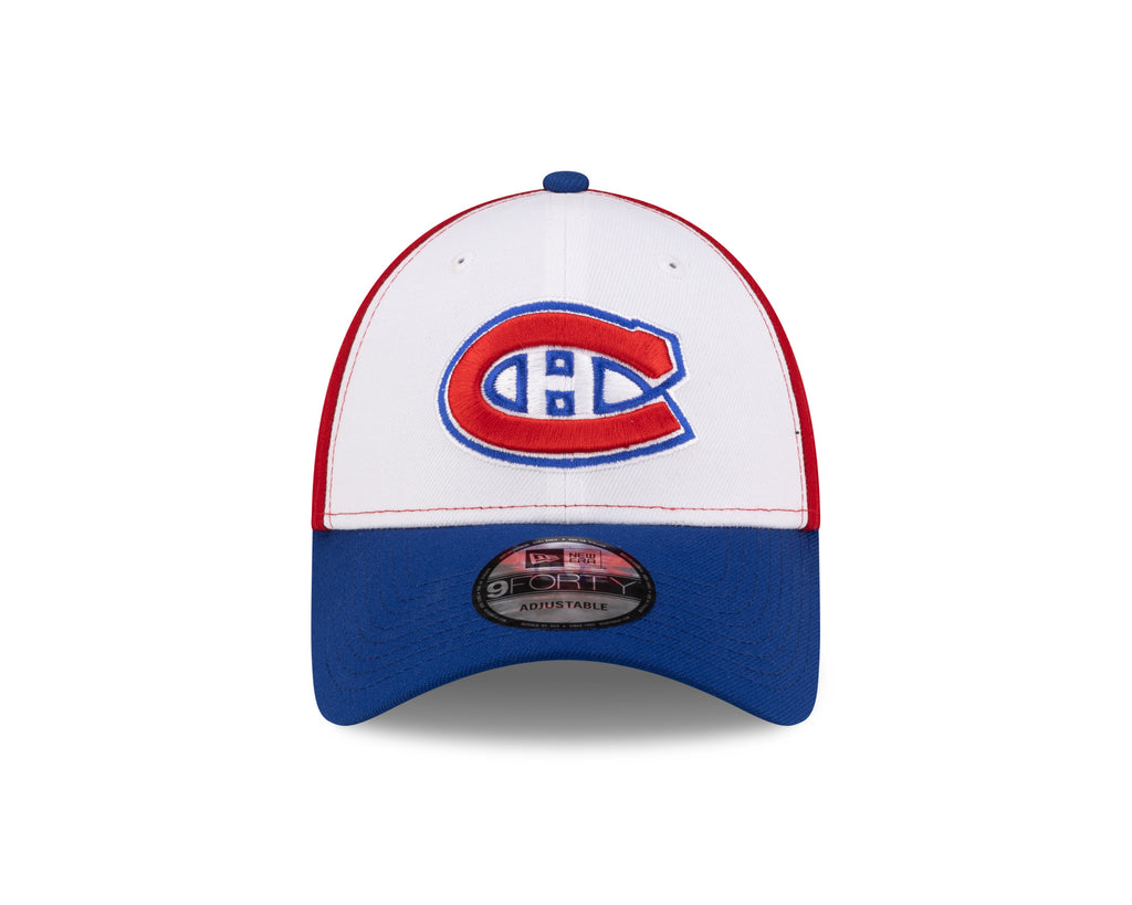 Montreal Canadiens NHL New Era Men Tricolor 9Forty Adjustable Hat product image 7, provided for visual reference and product